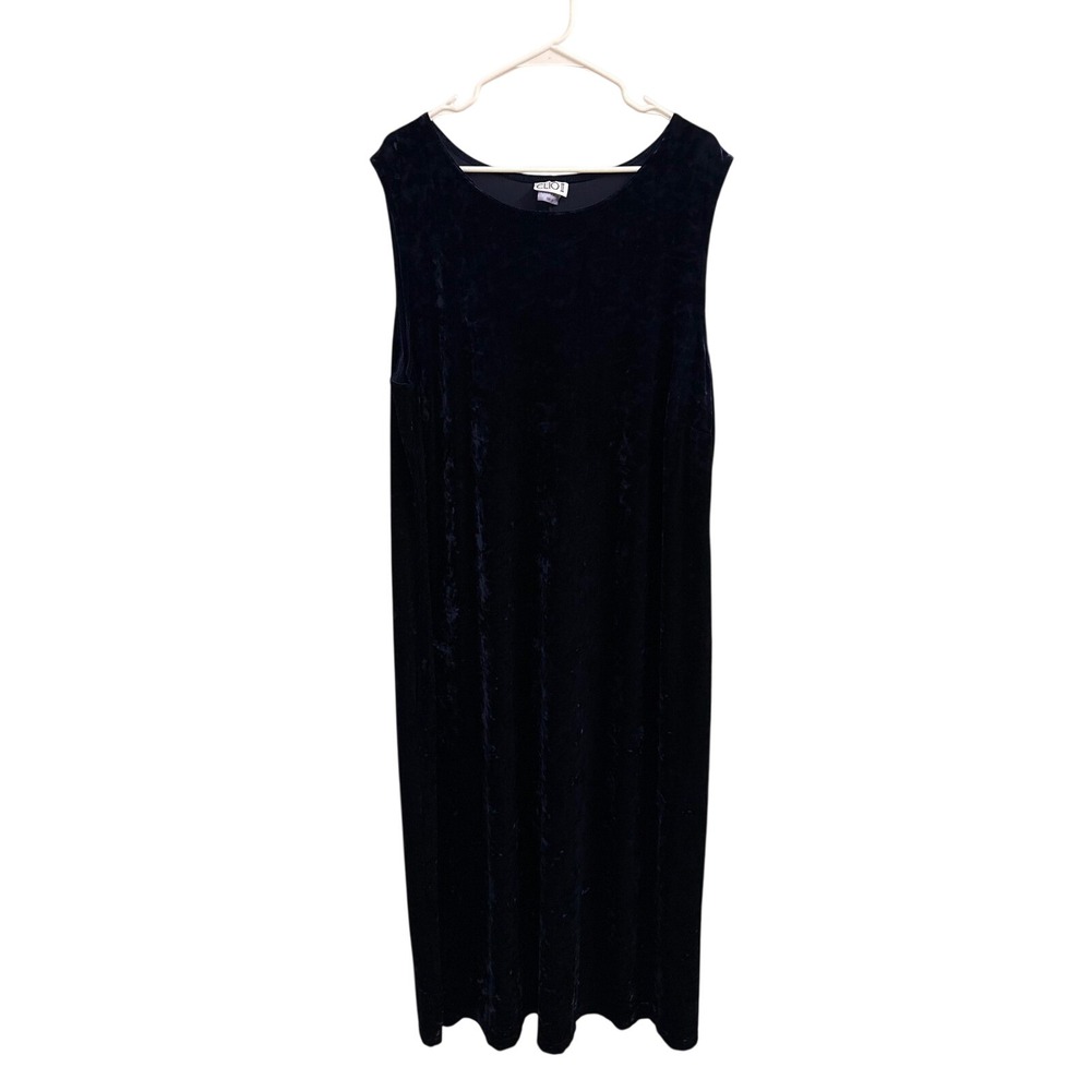 Maxi Dress Velvet Whimsigoth Clio II Women 3X Navy Blue Sleeveless K63W411SU